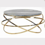 عسلی فلزی پایه طلایی