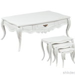 میز جلو مبلی و عسلی مدل پیچک سفید شیک دکور