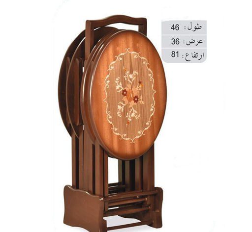 میز عسلی تاشو چمدانی معرق کد 13
