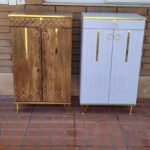 جاکفشی پایه فلزی 2 درب مدل وی شیک دکور