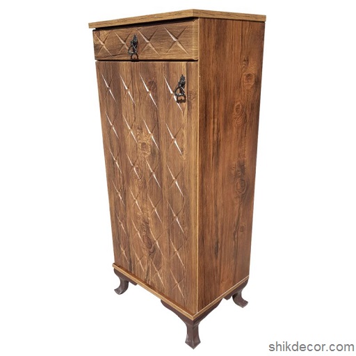 جا کفشی تک درب چوبی مدل ستاره