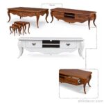 سیت میز جلومبلی تلویزیون پیچک شیک دکور