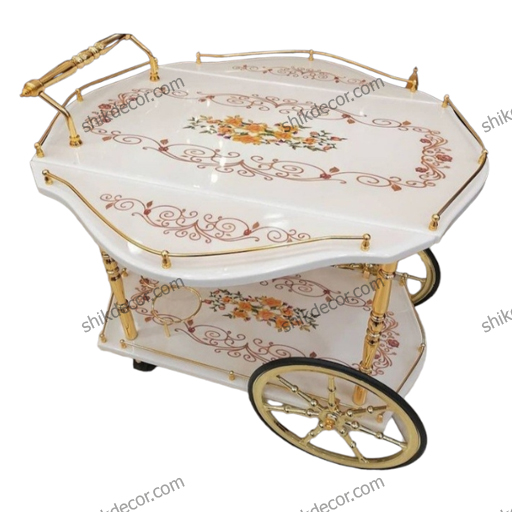 میز بار سفید طرح گل