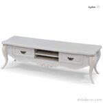 میز تلویزیون مدل پیچک سفید