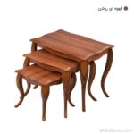 میز عسلی مدل پیچک مجموعه سه عددی