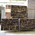 جاکفشی سه درب طرح سنگ