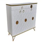 جاکفشی پایه فلزی سه درب مدل کندو