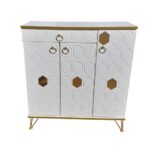 جاکفشی پایه فلزی سه درب مدل کندو شیک دکور