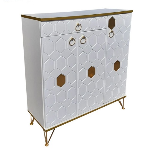 جاکفشی پایه فلزی سه درب مدل کندو