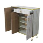 جاکفشی پایه فلزی سه درب ساده