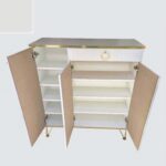 جاکفشی پایه فلزی سه درب ساده