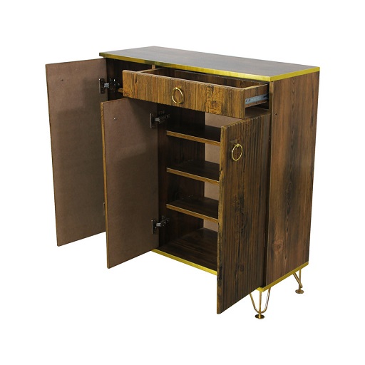 جاکفشی پایه فلزی سه درب ساده