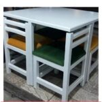 میز ناهارخوری کم جا مربع چوبی جدید