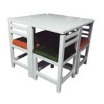 میز ناهارخوری کم جا مربع چوبی جدید