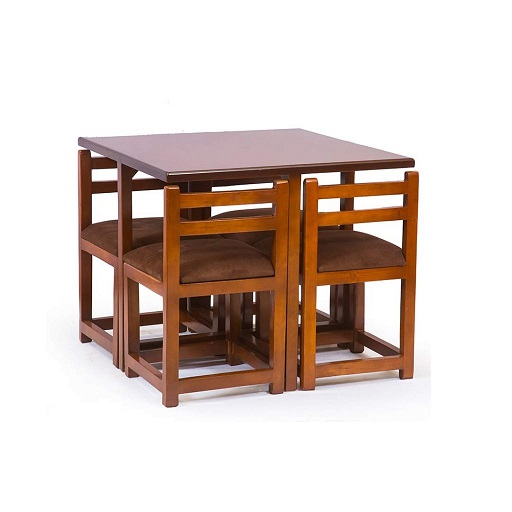 میز و صندلی ناهارخوری 4 نفره مدل کمجا مربع V04