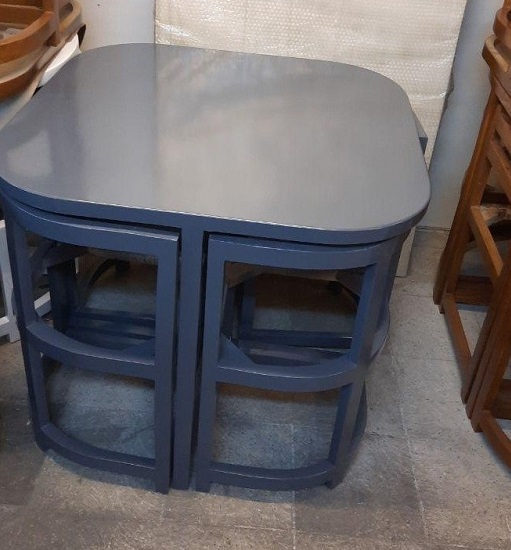 ناهار خوری مدل کم جا مربع نیم گرد