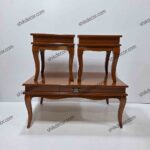 میز جلومبلی عسلی کلاسیک چوبی مدل مهتاب مربع