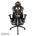 صندلی گیمینگ ارتشی با پارچه ضد تعریق شیک دکور