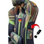 صندلی گیمینگ ارتشی با پارچه ضد تعریق شیک دکور