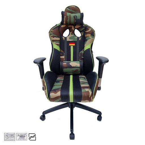 صندلی گیمینگ ارتشی با پارچه ضد تعریق