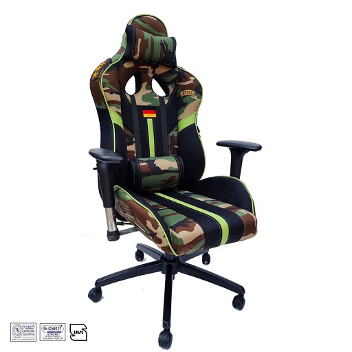 صندلی گیمینگ ارتشی با پارچه ضد تعریق
