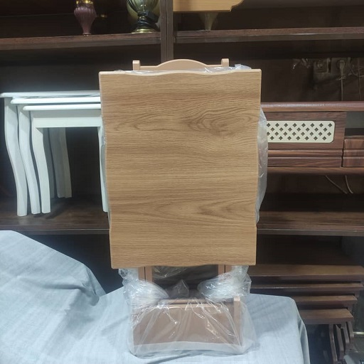 میز عسلی تاشو چمدانی وکیوم پایه چوبی خودرنگ چهار عددی