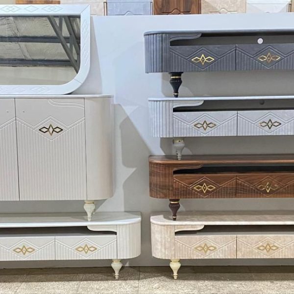 میز تلویزیون مدل نگینی قیمت مناسب دارای رنگبندی