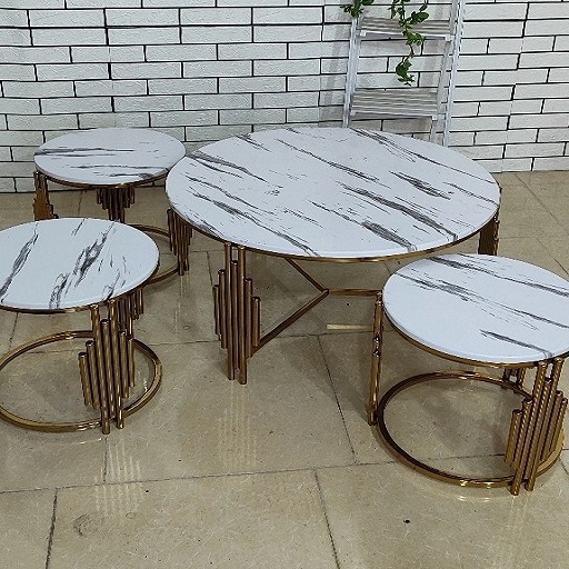 میز جلومبلی عسلی فلزی مدل پیانو بنزی