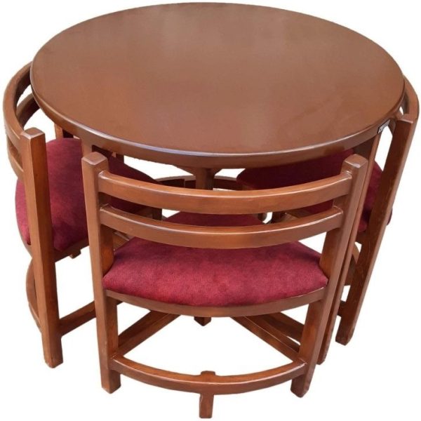 میز و صندلی ناهارخوری ۴ نفره چوب روسی کمجا