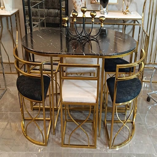 میز ناهار خوری کم‌جا - ۶ نفره بیضی