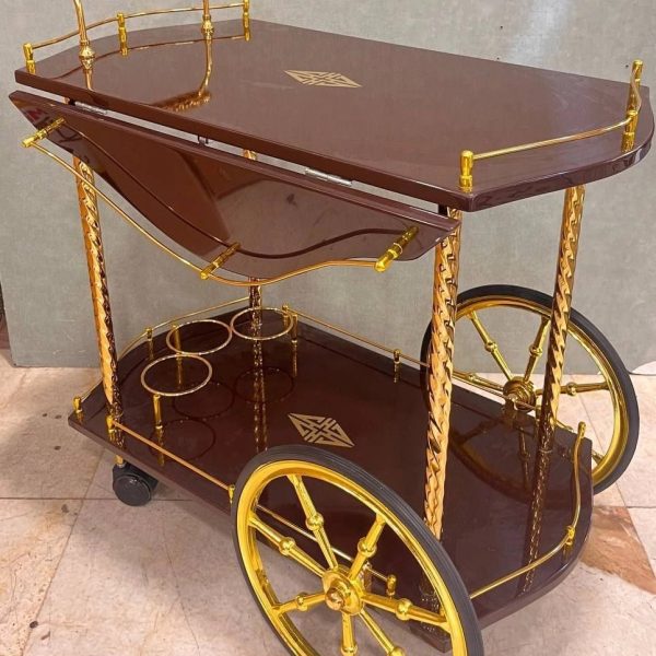 میز بار چوبی پروین طوسی، قهوه ای، سفید کدBD01