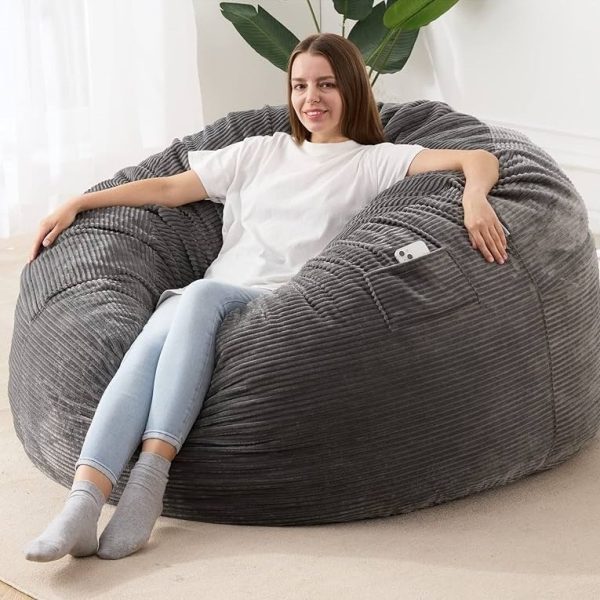 مبل بین بگ یک نفره طوسی