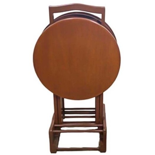 میز عسلی تاشو گرد مدل G130 مجموعه ۴ عددی MDF