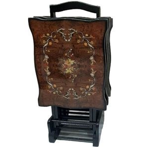 میز عسلی تاشو مدل A011 مجموعه ۴ عددی از MDF