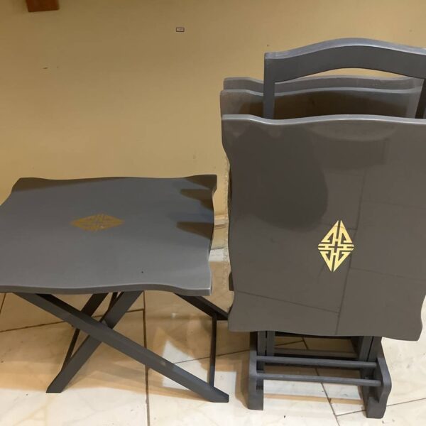 میز عسلی تاشو ۴ عددی طلاکوب با کد ۱۰۸ از MDF